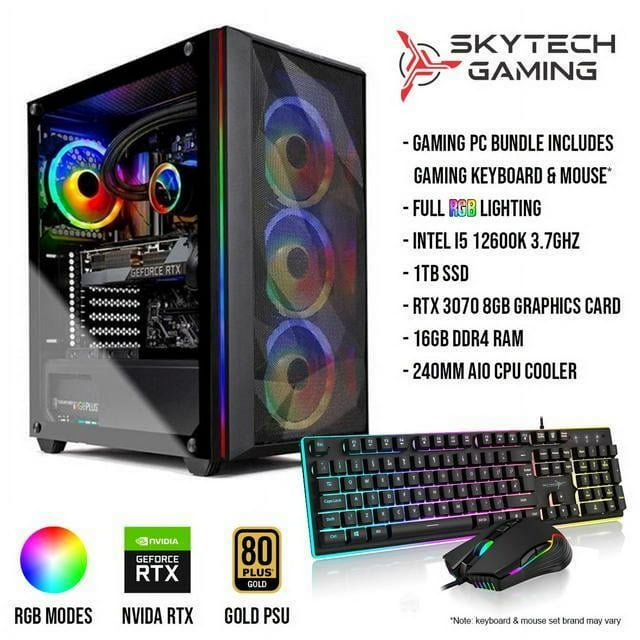 Skytech Chronos Gaming PC Desktop INTEL Core i5 12600K 3.7 GHz, RTX