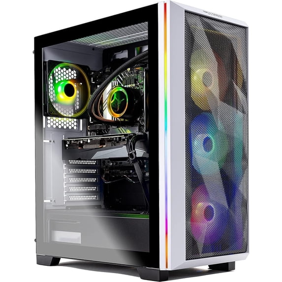 Skytech Chronos Gaming PC Desktop INTEL Core i7 12700F NVIDIA Geforce RTX 4070 1TB SSD 16GB DDR4 SDRAM, AIO Liquid Cooling Windows 11