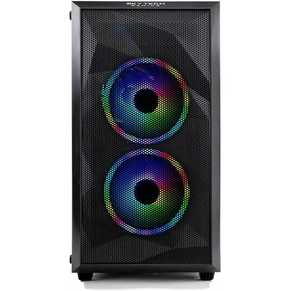 Skytech Chronos Mini Gaming PC Desktop - AMD Ryzen 3 3100, NVIDIA GTX 1660 Super 6GB, 16GB DDR4 3200, 500GB SSD, AC Wi-Fi, Windows 10 Home 64-bit