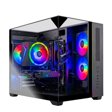 Skytech Gaming Crystal Gaming PC, Intel i5 14400F 2.5GHz, NVIDIA RTX 5050 8GB, 1TB NVMe SSD, 16GB DDR5 RAM 6000, 650W GOLD PSU, Wi-Fi, Win 11, Desktop