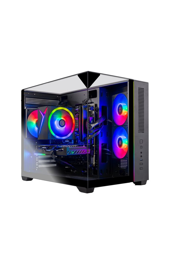 Crystal Gaming PC, AMD Ryzen 7 7700 3.8GHz, AMD RX 9060 8GB VRAM, 1TB Gen4 NVMe SSD, 32GB DDR5 RAM 6000, 650W GOLD PSU, WI-FI 5, Windows 11, Desktop