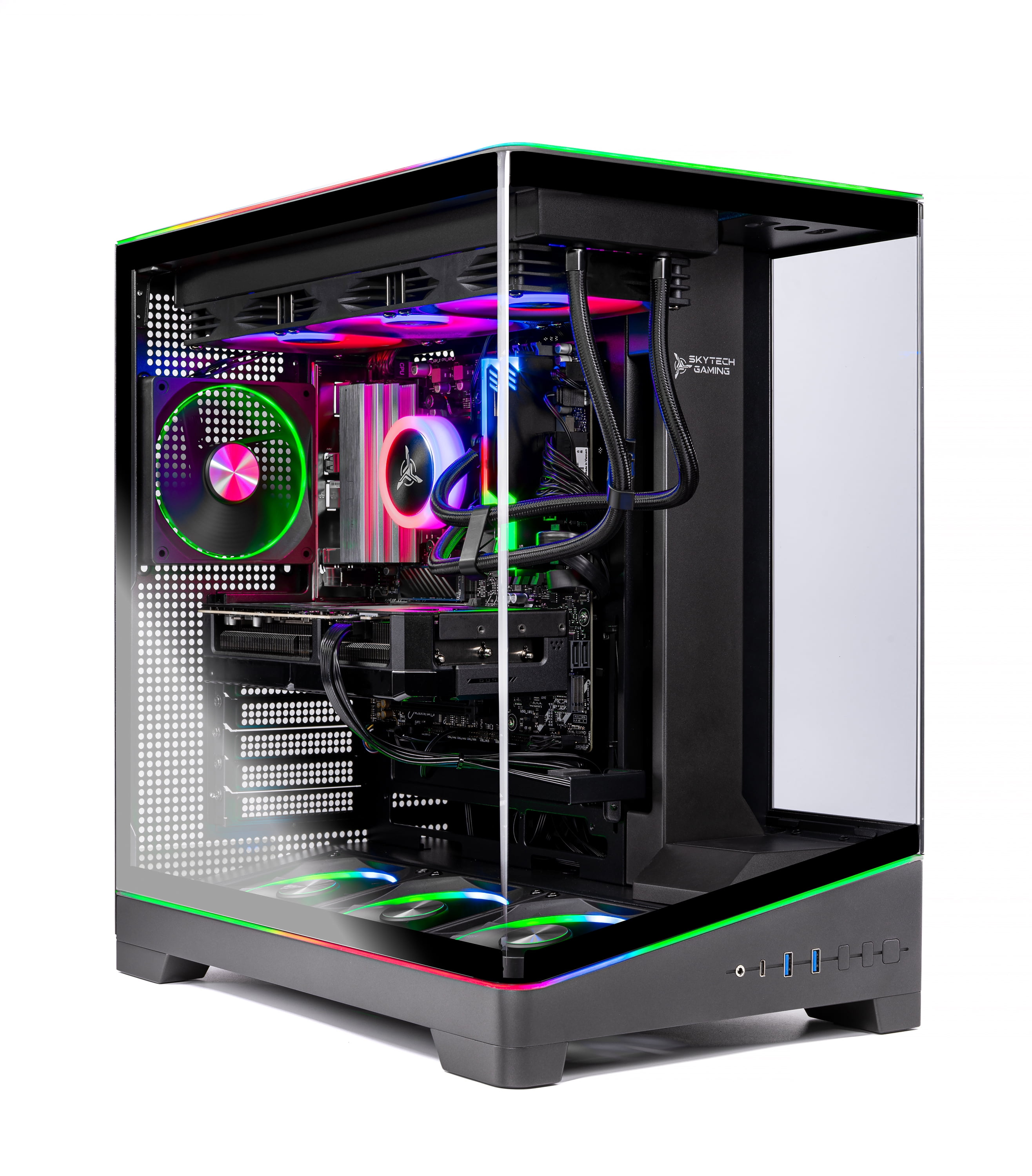 Skytech Gaming Harpy Gaming PC, Intel Ultra 7 270K PLUS 5.4GHz, NVIDIA RTX 5070 Ti 16GB VRAM, 1TB Gen4 NVMe SSD, 32GB DDR5 RAM 6000, 850W GOLD ATX 3 PSU, 360 ARGB AIO , WI-FI 6, Windows 11, Desktop
