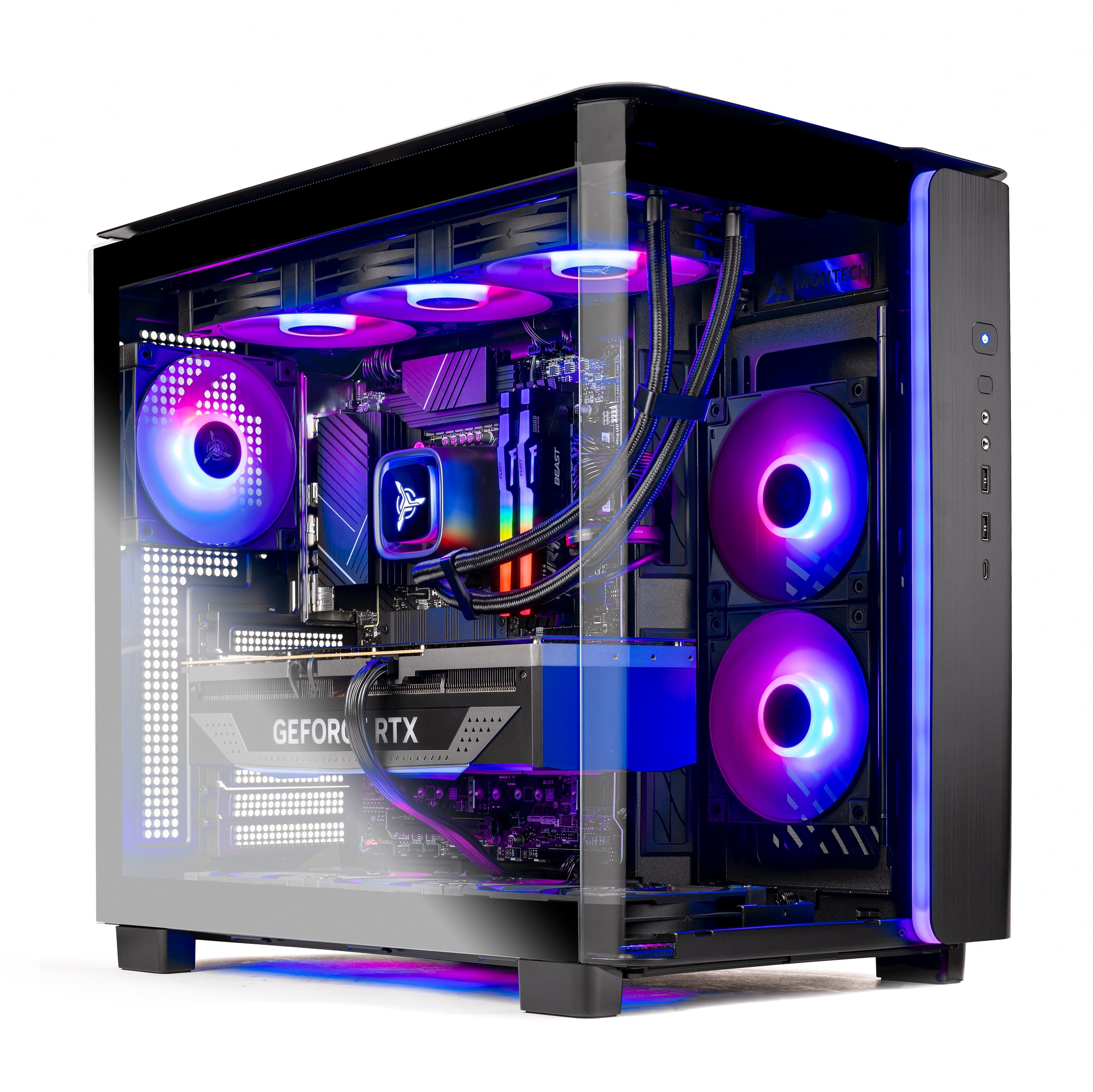 Skytech Gaming King 95 Gaming PC, AMD Ryzen 7 9800X3D 4.7GHz, NVIDIA RTX 5070 Ti 16GB VRAM, 1TB Gen4 NVMe SSD, 24GB DDR5 RAM 6000, 850W GOLD ATX 3 PSU, 360 ARGB AIO , WI-FI 5, Windows 11, Desktop