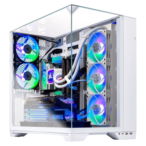 Skytech Gaming O11 Vision Gaming PC, AMD Ryzen 7 8700F 4.1GHz, NVIDIA RTX 5060 Ti 8GB VRAM, 1TB NVMe SSD, 16GB DDR5 RAM 6000, 650W GOLD PSU, 360 ARGB AIO , WI-FI 5, Windows 11, Desktop