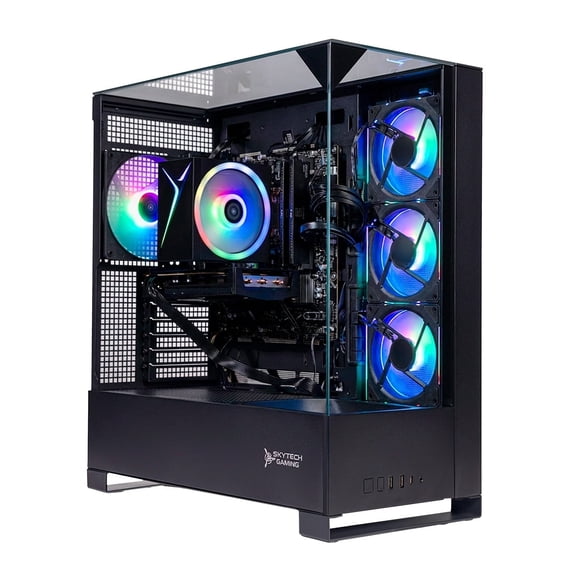 Skytech Gaming Shadow 5 Gaming PC, AMD Ryzen 5 9600X 3.9GHz, AMD RX 9060 8GB VRAM, 1TB NVMe SSD, 16GB DDR5 RAM 6000, 750W GOLD PSU, Wi-Fi, Win 11, Desktop