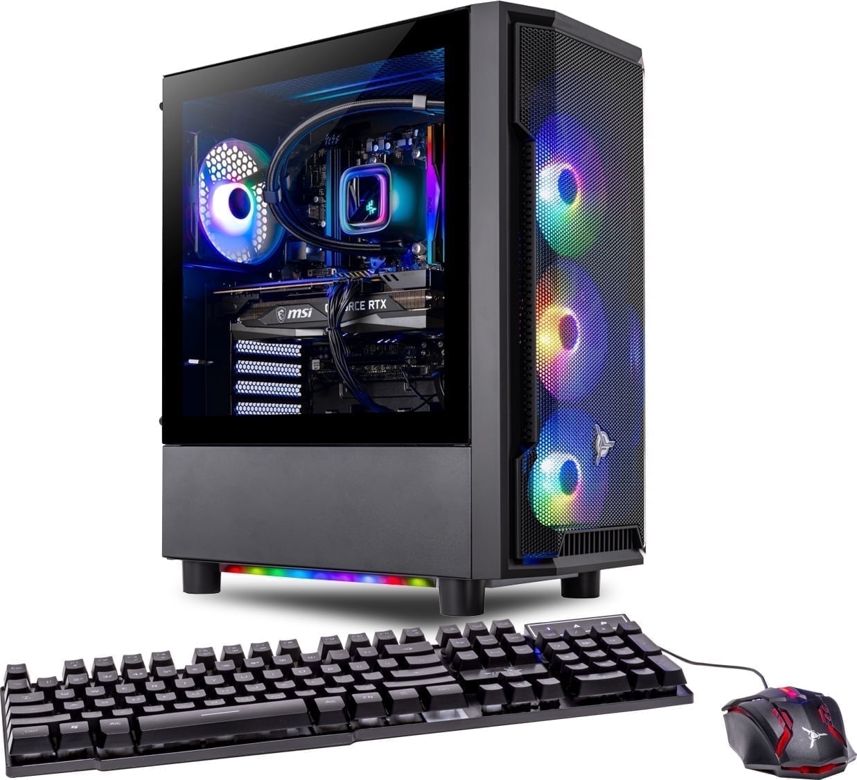 Skytech Gaming Shadow Gaming PC, AMD Ryzen 7 7700X 4.5GHz, AMD RX 9070XT 16GB VRAM, 1TB NVMe SSD, 16GB DDR5 RAM 6000, 850W GOLD ATX 3 PSU, 360 ARGB AIO , Wi-Fi, Win 11, Desktop