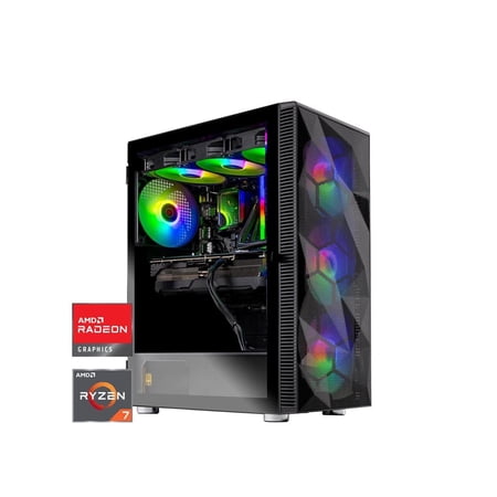 Skytech Storm Gaming PC Desktop AMD Ryzen 7 7800X3D NVIDIA GeForce RTX 5060 Ti 2TB Gen4 NVMe SSD 32GB DDR5 RAM, AIO Liquid Cooling Windows 11