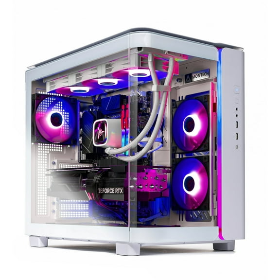 Skytech King 95 Gaming PC Desktop AMD Ryzen 7 9800X3D AMD Radeon RX 9070 XT 2TB Gen4 NVMe SSD 32GB DDR5 RAM, AIO Liquid Cooling Windows 11