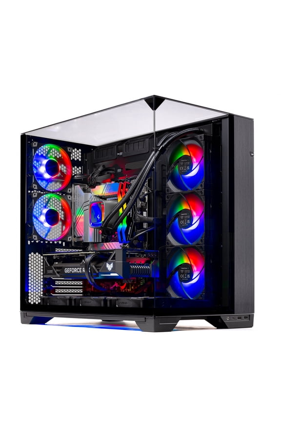 Skytech O11V Gaming PC Desktop AMD Ryzen 7 9800X3D NVIDIA GeForce RTX 5070 Ti 1TB Gen4 NVMe SSD 32GB DDR5 RAM, AIO Liquid Cooling Windows 11