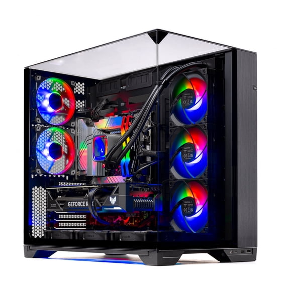 Skytech O11V Gaming PC Desktop AMD Ryzen 9 9900X3D AMD Radeon RX 9070 XT 1TB Gen4 NVMe SSD 32GB DDR5 RAM, AIO Liquid Cooling Windows 11