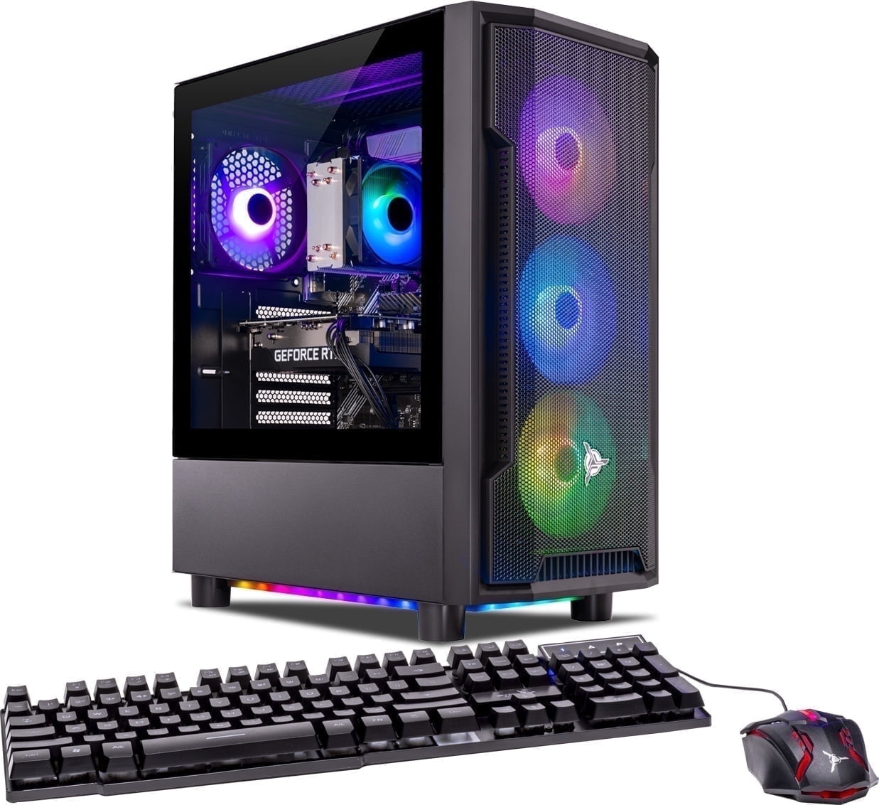 Skytech Shadow Gaming PC Desktop, AMD Ryzen 5 5500, NVIDIA Geforce RTX 3050 (6GB), 500GB SSD, 16GB RAM, Windows 11 Skytech Shadow Gaming PC Desktop, AMD Ryzen 5 5500, NVIDIA Geforce RTX 3050 (6GB), 500GB SSD, 16GB RAM, Windows 11