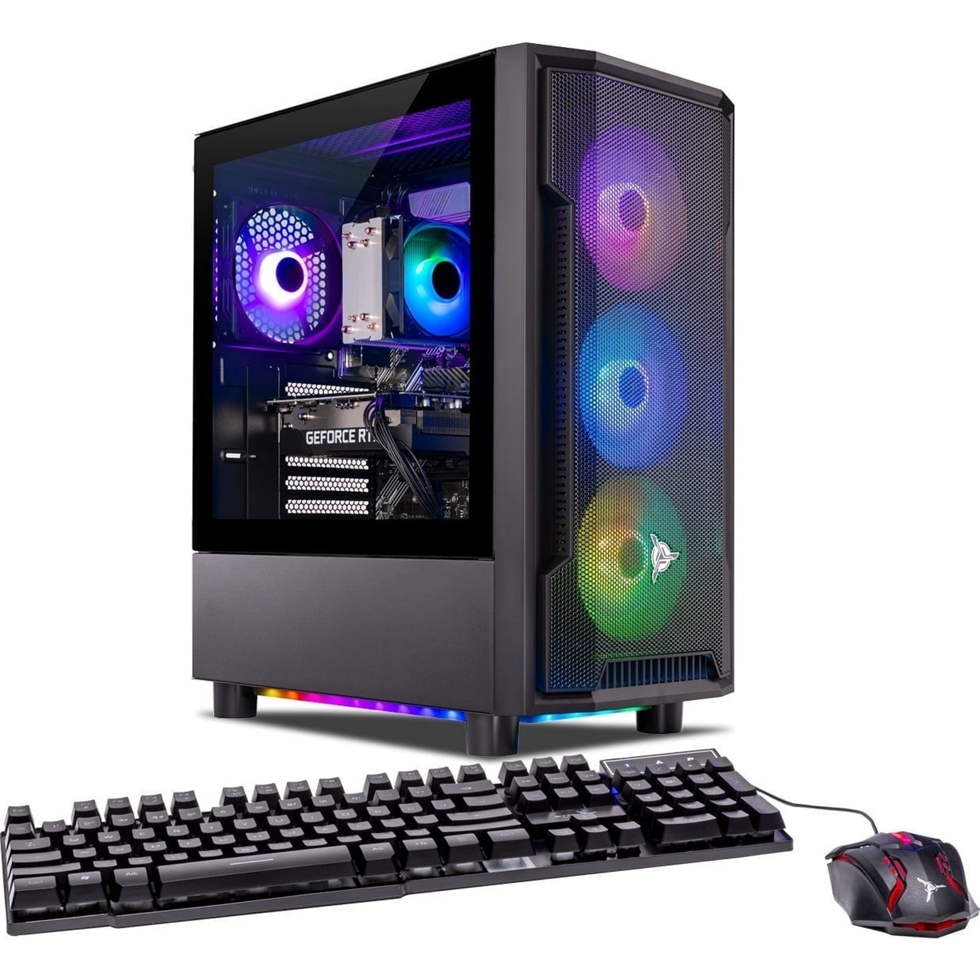 Skytech Shadow Gaming PC Desktop, AMD Ryzen 5 5500, NVIDIA Geforce RTX 3050 (6GB), 500GB SSD, 16GB RAM, Windows 11