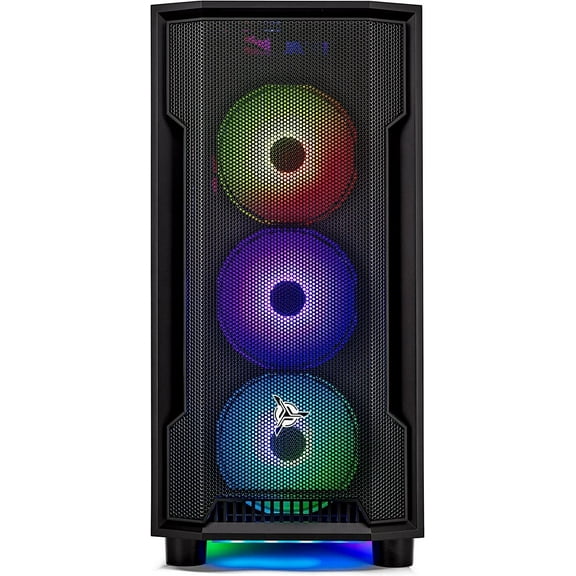 Skytech Shadow Gaming PC Desktop AMD Ryzen 5 7600X 4.7 GHz, RTX 3060 Ti, 1TB NVME SSD, 32G DDR5 RGB, 600W Gold PSU, 240mm AIO, AC Wi-Fi, Windows 11 Home 64-bit