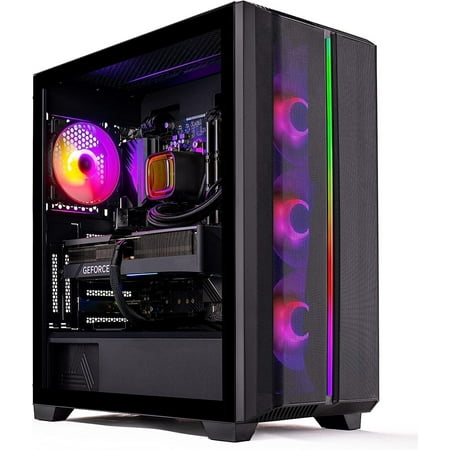 Skytech Siege Gaming PC Desktop – Intel Core i7 13700F 2.1 GHz, NVIDIA RTX 4060 Ti, 1TB NVME SSD, 32GB DDR5 RAM RGB, 650W Gold PSU, 360mm AIO, 11AC Wi-Fi, Windows 11 Home 64-bit