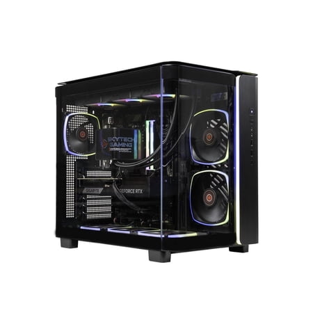 Skytech X TRYX King 95 Gaming PC Desktop, Ryzen 7 9800X3D 4.7 GHz (5.2 GHz Turbo), NVIDIA RTX 5070 Ti 16GB, 2TB Gen4 NVMe SSD, 32GB DDR5 RAM 6000 RGB, TryX Panorama AIO,A850W GOLD ATX 3, Wi-Fi, Win