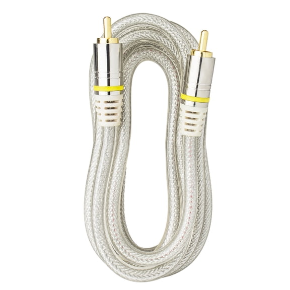 Skywalker 6ft Single RCA Analog Audio/Video Cable, Oxygen Free Copper (Clear)