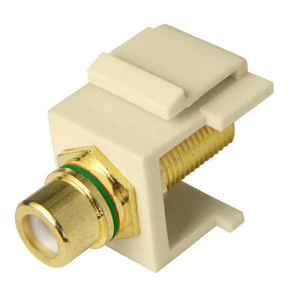 Skywalker Brand — Keystone F Female to RCA Female Connector Insert (Green Band | Ivory)