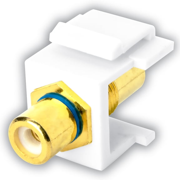 Skywalker Brand Keystone RCA Female to RCA Female Connector Insert (Blue Band | White)