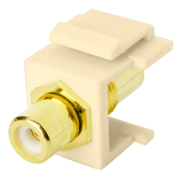 Skywalker Brand Keystone RCA Female to RCA Female Connector Insert (Yellow Band | Ivory)