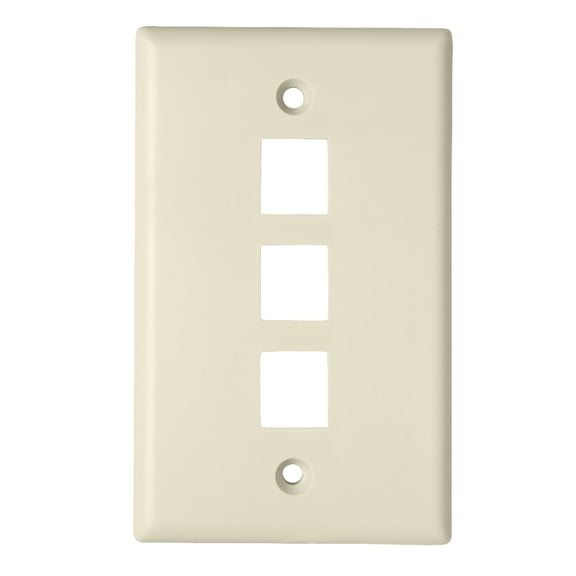 Skywalker Wall Plate for 3 Keystone Jack (Light Almond)