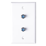Skywalker SKY05092W Single Gang Wall Plate with 2 3.0GHz F-81 Jacks White
