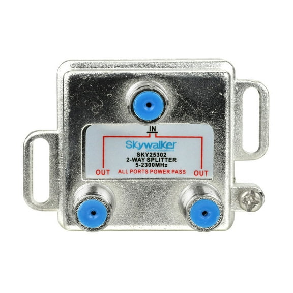 Skywalker Signature Series Vertical 2-Way 5-2300MHz Splitter DC/IR All Port (F-Female)