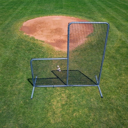Skywalker Sports Competitive Series 6'x6' L-Screen - Portable Baseball & Softball Pitcher Safety Net with Heavy-Duty Steel Frame