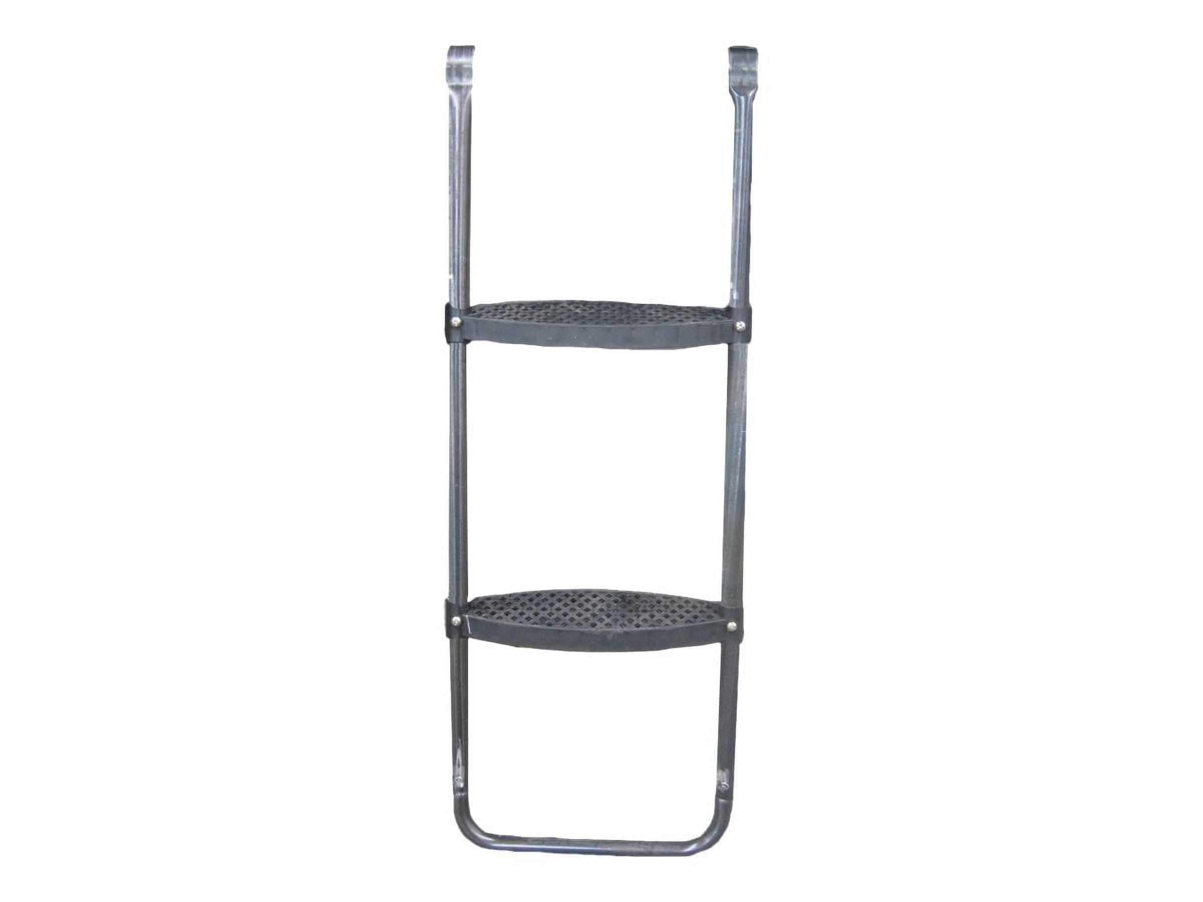 Skywalker Sports 2-Rung Wide-Step Trampoline Ladder - Fits Rails up to 4", Textured Steps, Weather-Resistant Steel