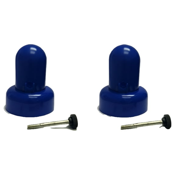 Skywalker Trampoline Enclosure BLUE Pole Caps, 2-Pack
