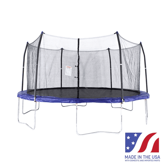 Skywalker Trampolines 16-Foot Round Trampoline with Enclosure Net, Outdoor Trampoline for Backyard, Heavy-Duty Jump Mat with Safety Net, Made in USA