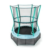 Skywalker Trampolines 48" Round Mini Trampoline with Safety Enclosure Net - Classic Blue Indoor/Outdoor Bouncer for Kids & Toddlers, Heavy-Duty Steel Frame