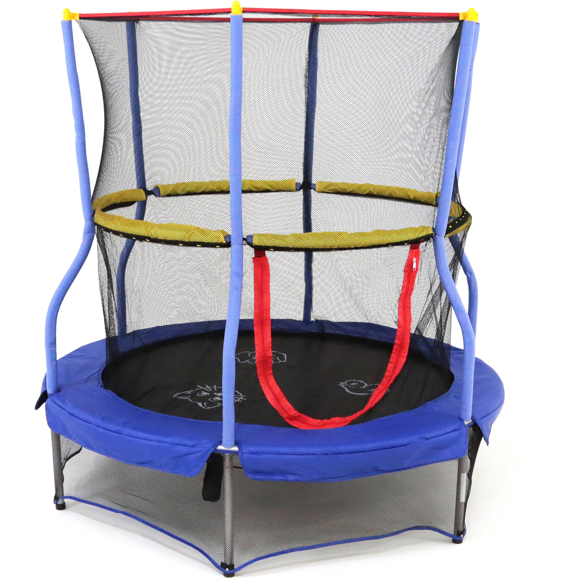 Skywalker Trampolines 55-Inch Bounce-N-Learn Trampoline, with Enclosure and Sound, Blue - image 1 of 11