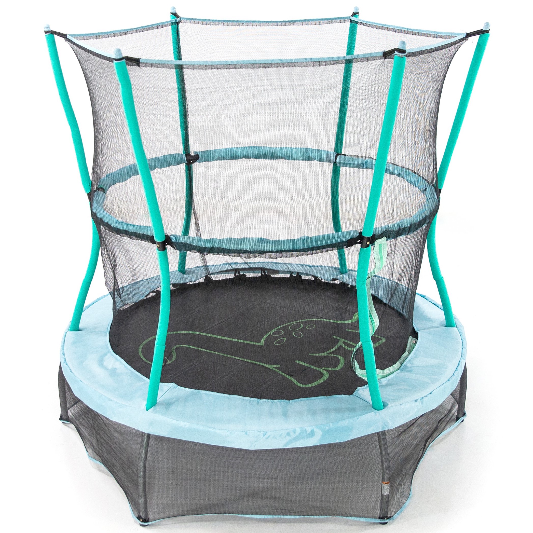 Skywalker Trampolines 55-Inch Bounce-N-Learn Trampoline, with Enclosure and Sound, Stomping Dinosaur - image 1 of 9