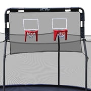 Skywalker Trampolines 15' Double Basketball Hoop Accessory - Includes 2 Foam Basketballs, Trampoline Add-On Game