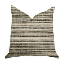 Skyway Lines Luxury Brown-Beige Multi Tones Throw Pillow, 12 x 25 in.