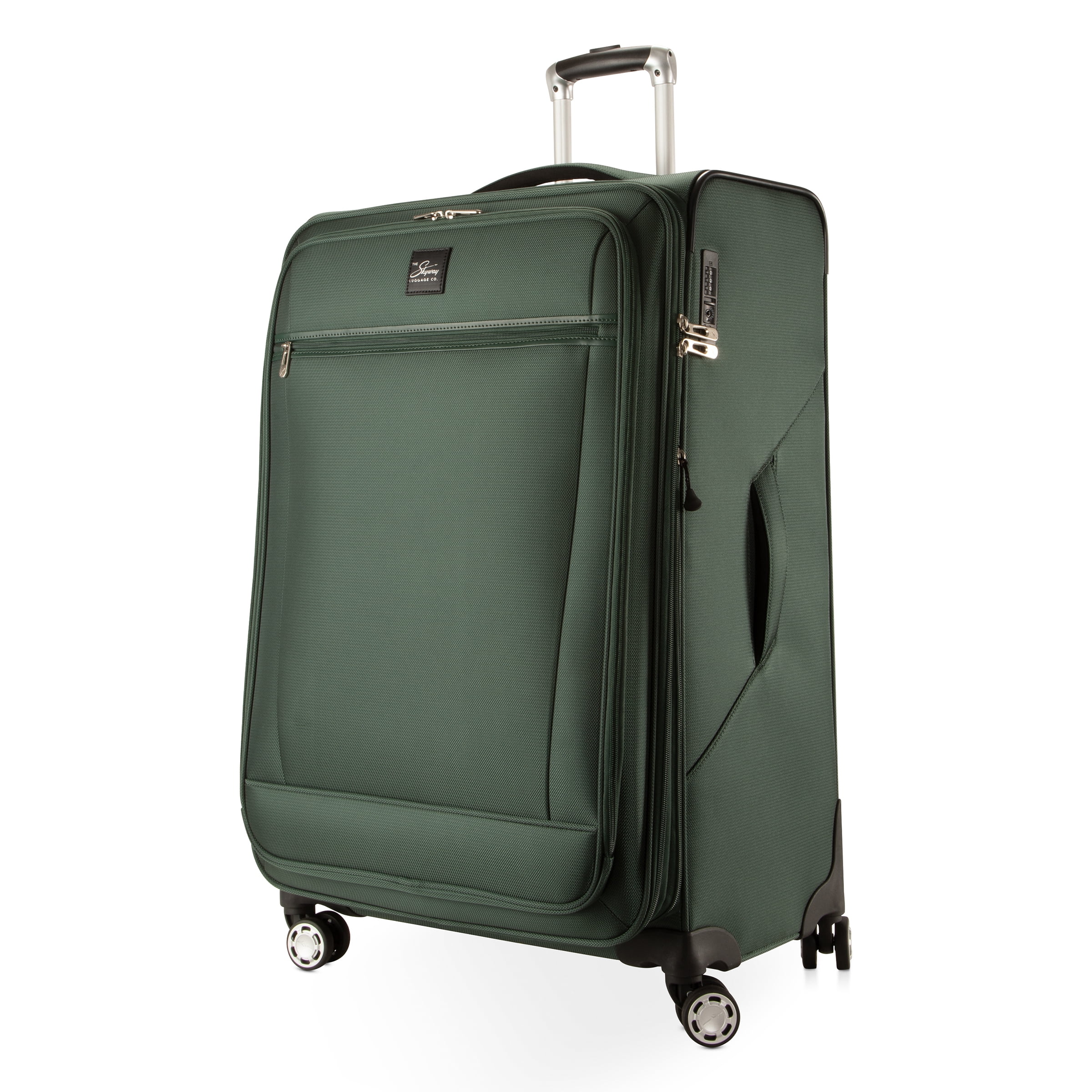 Skyway Luggage Ballard Softside 28" Expandable Large Checked Luggage with Spinner Wheels, Adult, Juniper Green