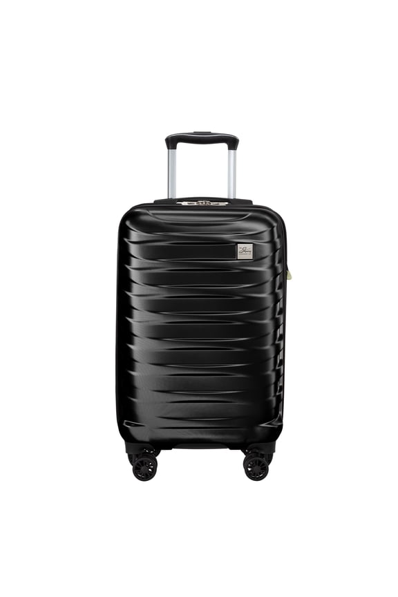 Luggage Camano Hardshell 20" Expandable Carry on Hardside Luggage with Spinner Wheels, Black