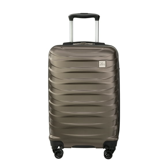 Skyway Luggage Camano Hardshell 20" Expandable Carry on Hardside Luggage with Spinner Wheels, Bronze