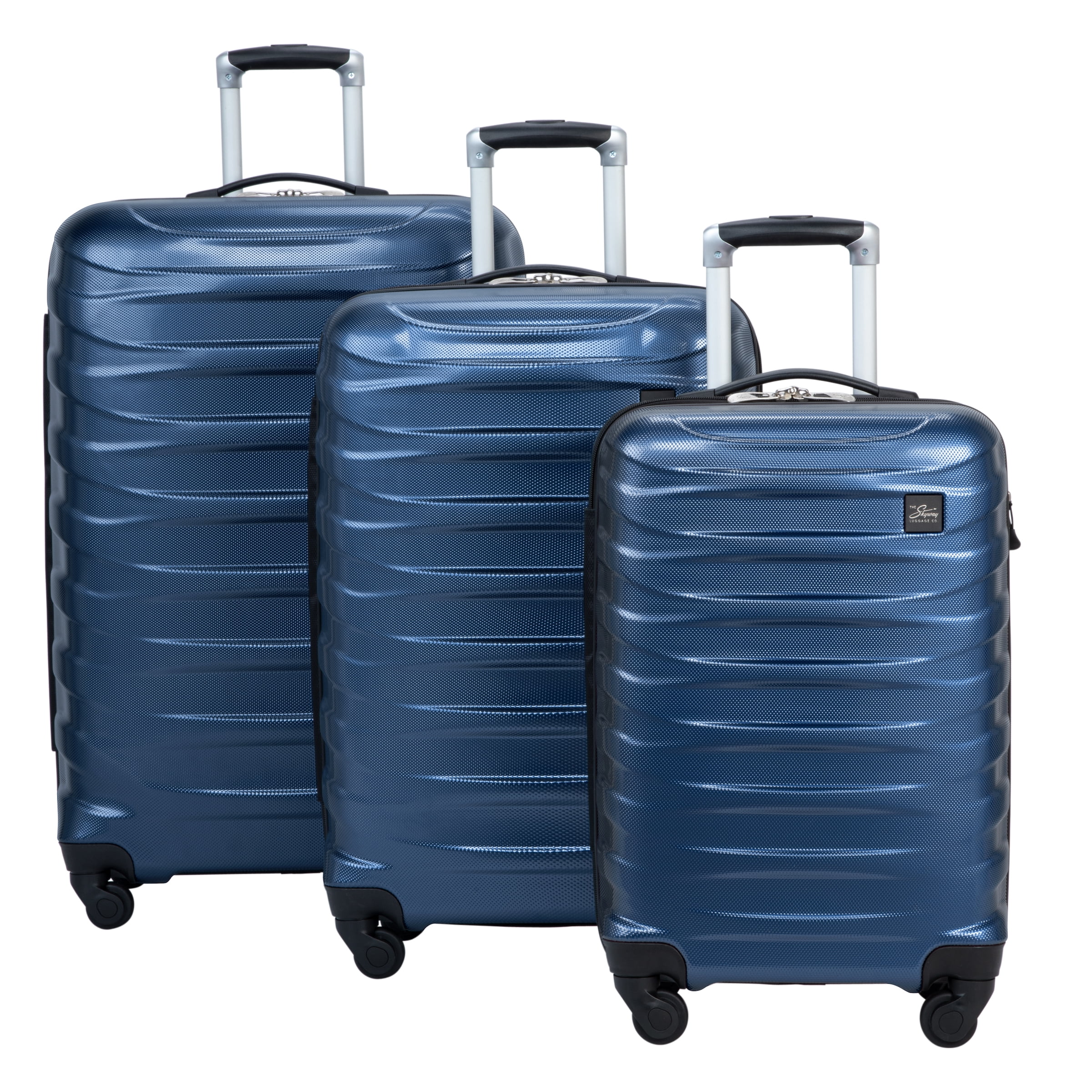 Skyway Coho 3Piece Hardside Luggage Set Spinner Wheels Blue