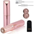 thumbnail image 1 of Skywee Painless Hair Removal for Women, Facial Hair Remover Devices Rechargeable, 2 x Replacement Heads Included, Best Womans Electric Face Shaver for Upper Lip, Chin, Mustache, 1 of 10