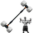 Skywin Adjustable DumbbellBarbell Conversion for Workout Weightlifting & Squats (Orange