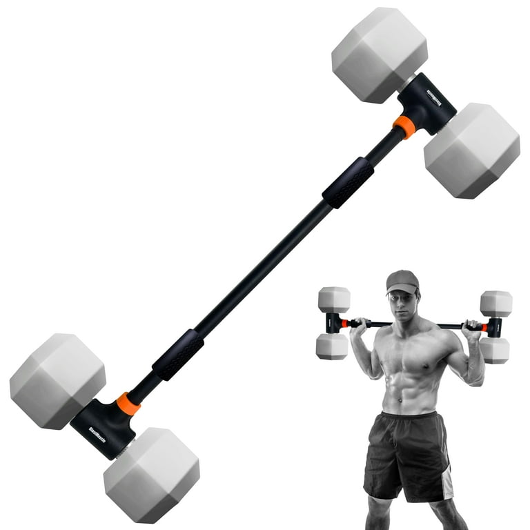 Skywin Adjustable Barbell to Dumbbell Bar (Orange) - Dumbbell Barbell  Converter for Home Gym Essentials - Adjustable Up to 80 kg Weight Bars For