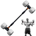 thumbnail image 1 of Skywin Adjustable Barbell to Dumbbell Bar (Orange) - Dumbbell Barbell Converter for Home Gym Essentials - Adjustable Up to 80 kg Weight Bars For Lifting, 1 of 6