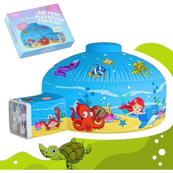 Skywin 3-Person Air Blow up Tent for Playing with a Box Fan