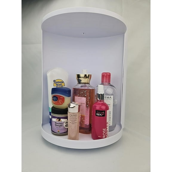 Skywin Bathroom Storage Cabinet Large (White) - Corner Storage Shelf for Skin Care Organizer, Space-Saving Bathroom Storage Organizer, Over Toilet Storage Shelf for Bedroom Storage, Makeup Storage