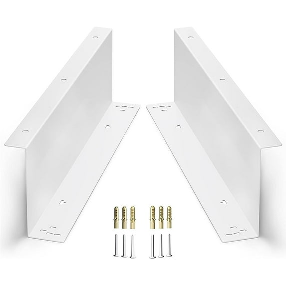 Skywin Cash Drawer Under Counter Mounting Brackets White- Heavy Duty Steel Mounting Brackets for Installation of 16" Cash Registers Drawer Under The Counter (1)