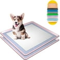 thumbnail image 1 of Skywin Dog Pee Pad Holder - 2 Pack Rose No Spill Pee Pad Holder for Dogs - Wee Wee Pad Holder Works with Most Training Pads, Easy to Clean and Store (2 Pack, Rose), 1 of 8