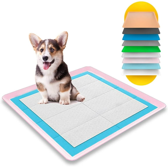 Skywin Dog Puppy Pad Holder Tray - No Spill Pee Pad Holder for Dogs - Pee Pad Holder Works with Most Training Pads, Easy to Clean and Store (Rose)