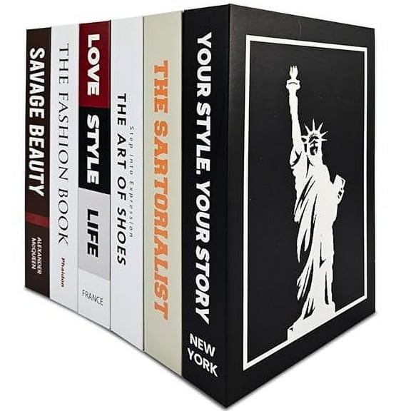 Skywin Fake Book Box, Cable Hider, Hidden Storage for Cords and Router, Brown