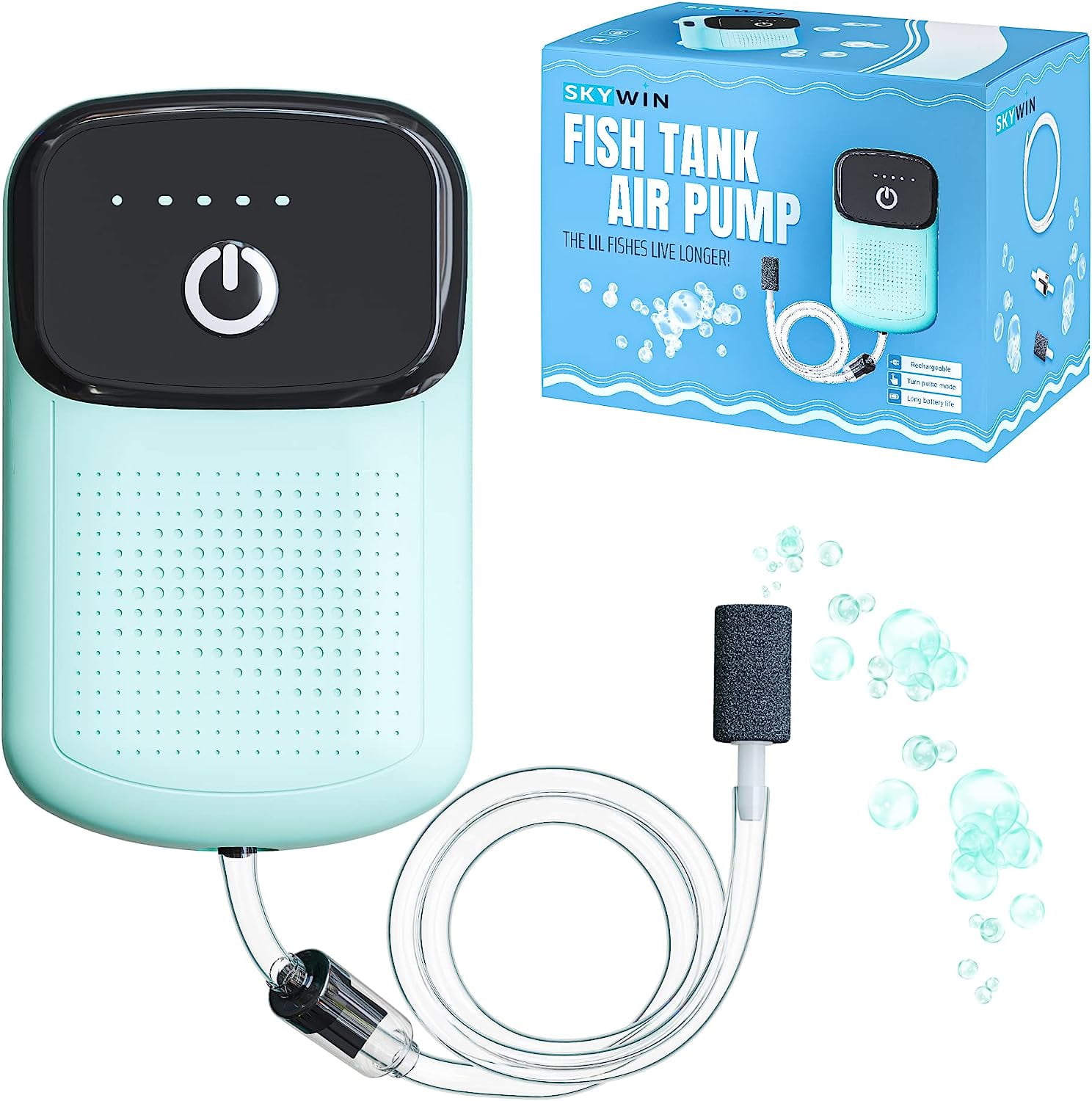 Portable air pump for clearance fish